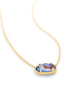 Elisa 18k Gold Vermeil Pendant Necklace in Abalone